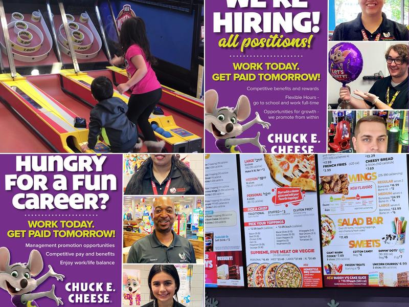 Chuck E. Cheese Menu