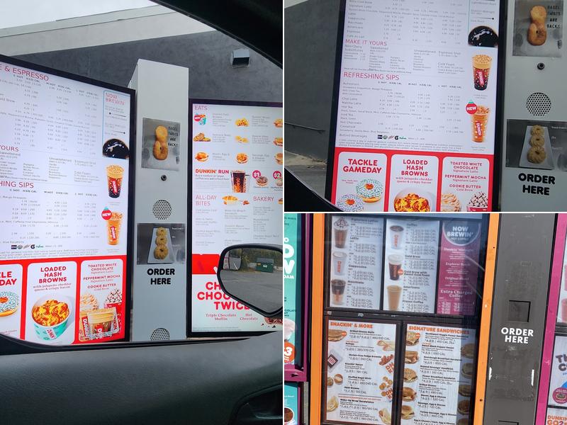 Dunkin' Menu