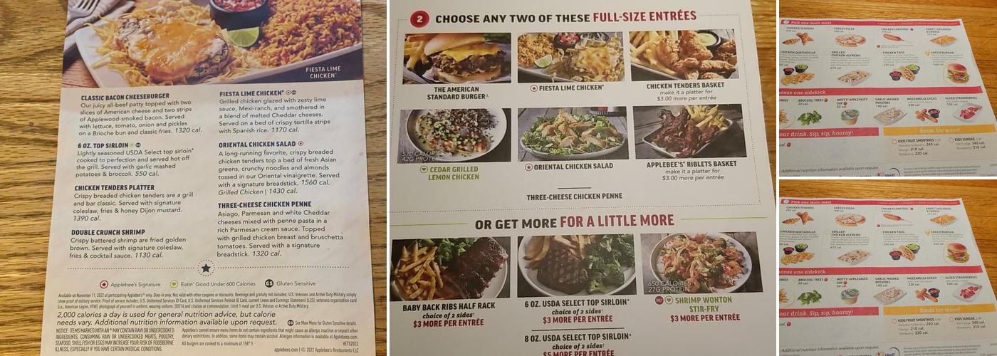 Applebee's Grill + Bar Menu