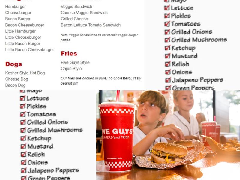 Five Guys Menu