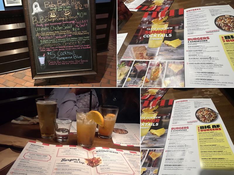 TGI Fridays Menu