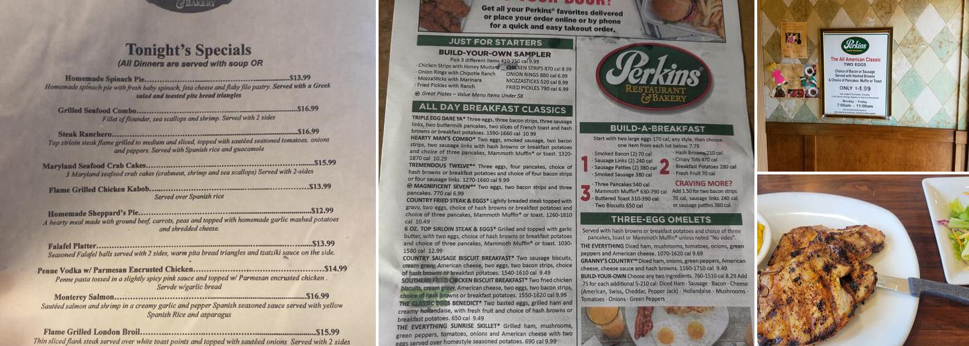 Perkins American Food Co. Menu