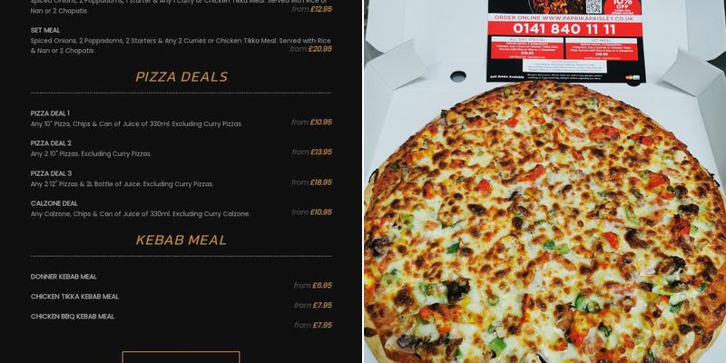 Paprika Takeaway Menu