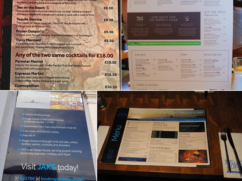 Jak's Bar & Smokehouse Menu