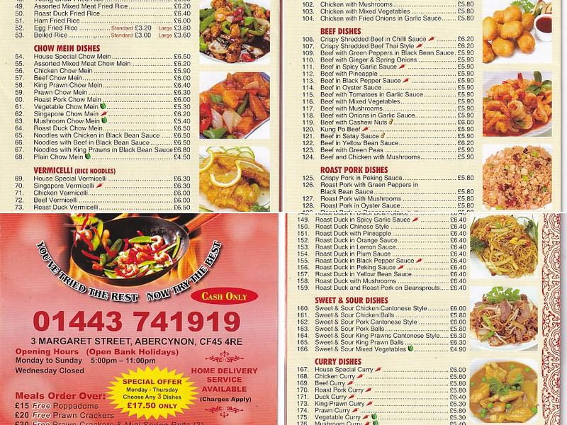 Golden Wok Menu