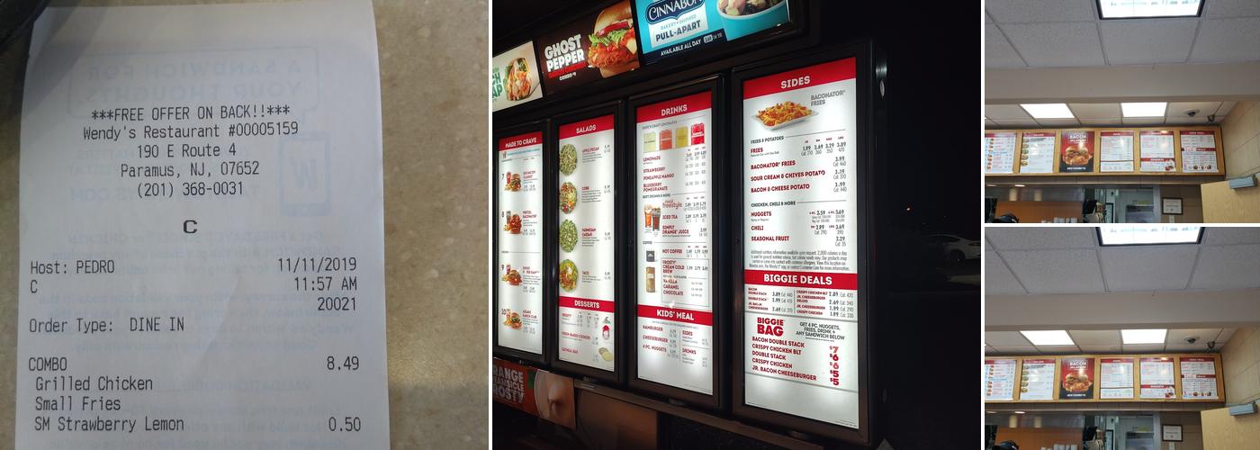 Wendy's Menu