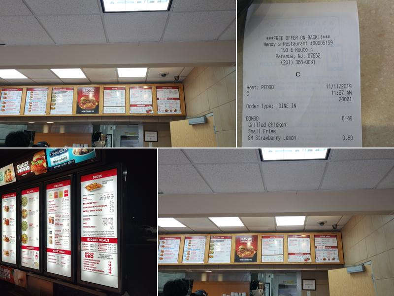 Wendy's Menu