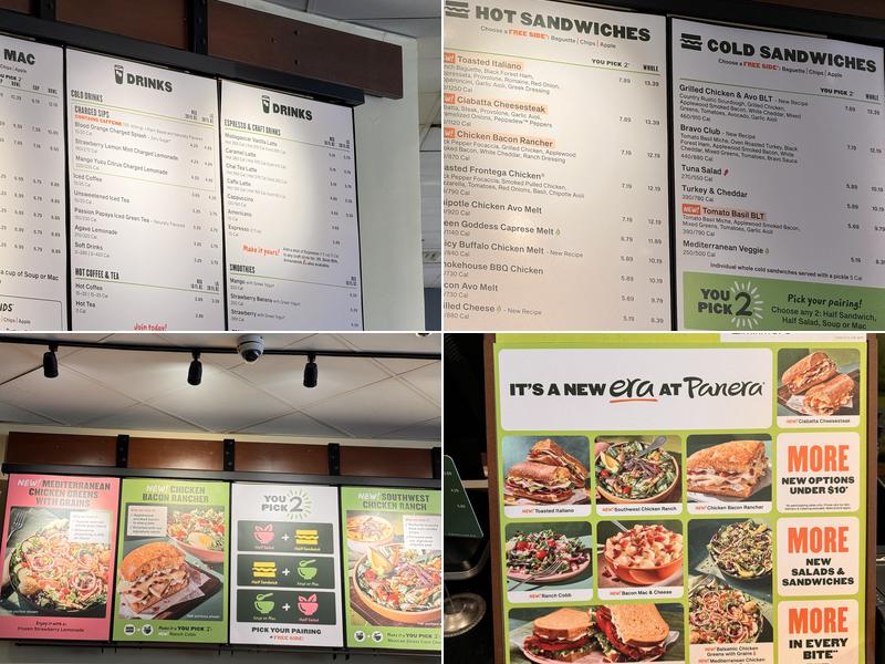Panera Bread Menu