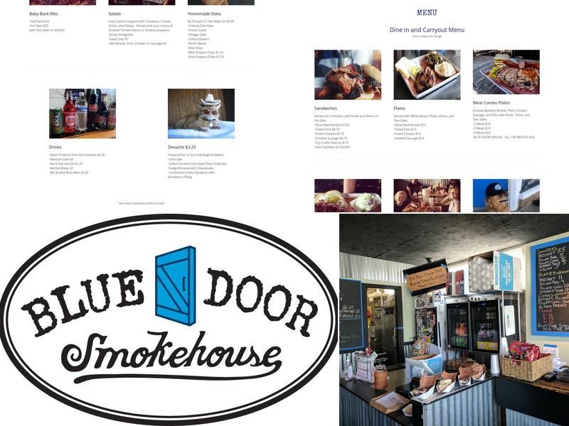 Blue Door Smokehouse Menu