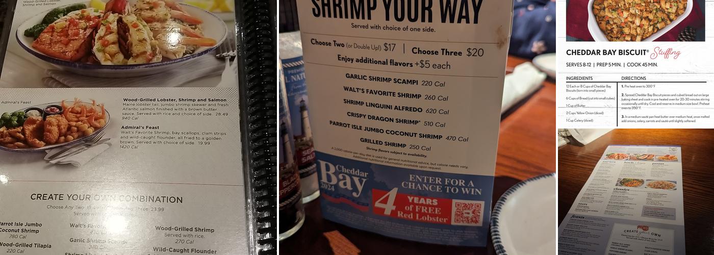 Red Lobster Menu