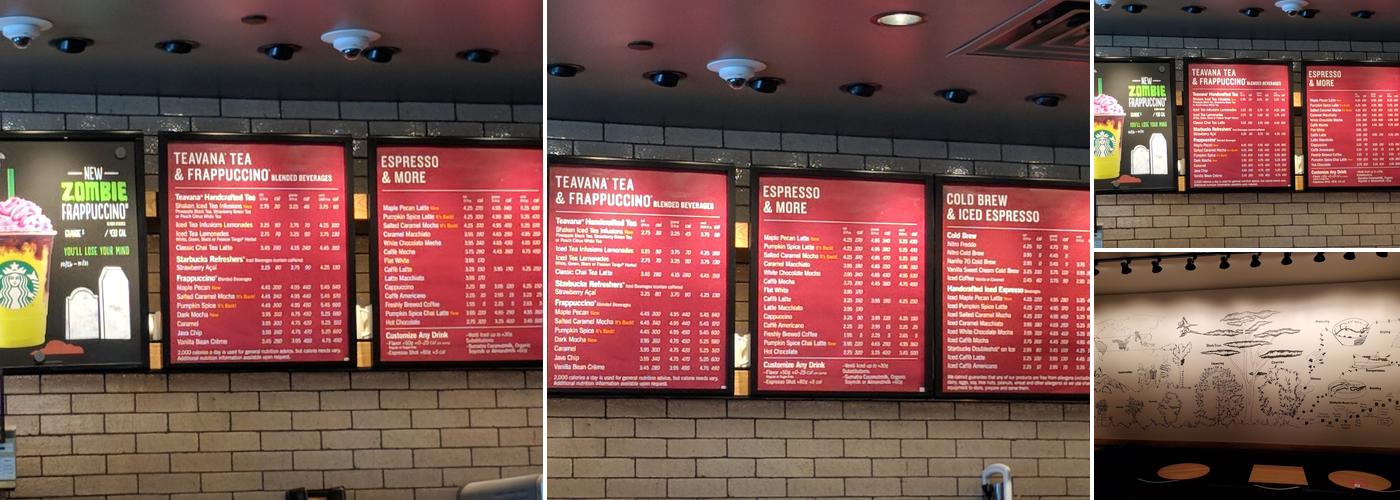 Starbucks Menu