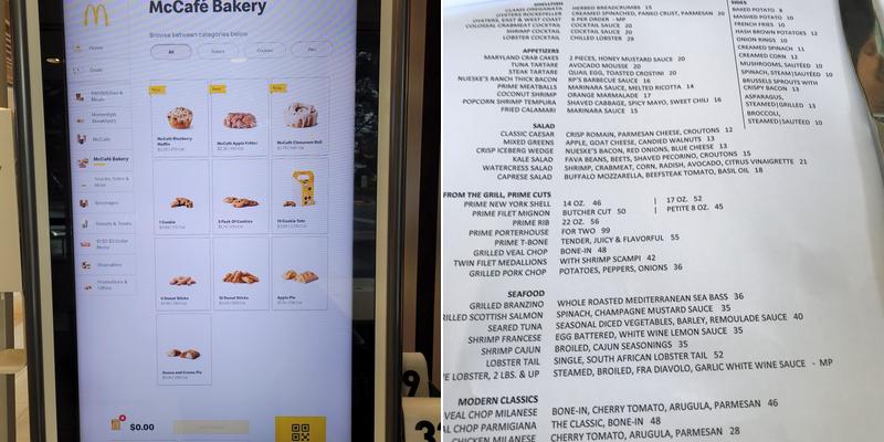 McDonald's Menu