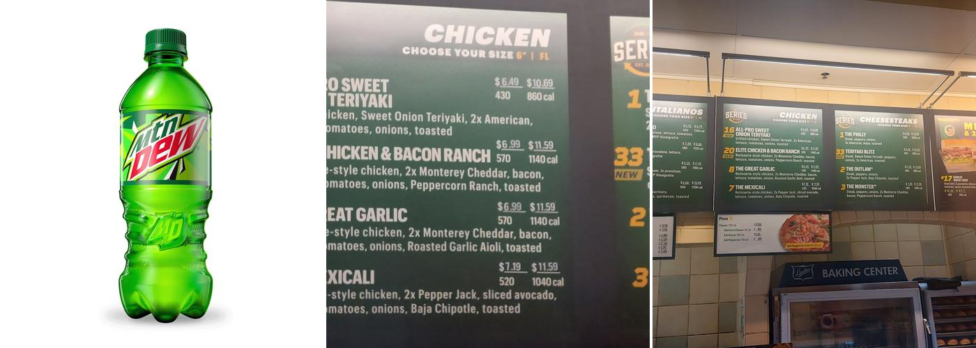 SUBWAY Menu
