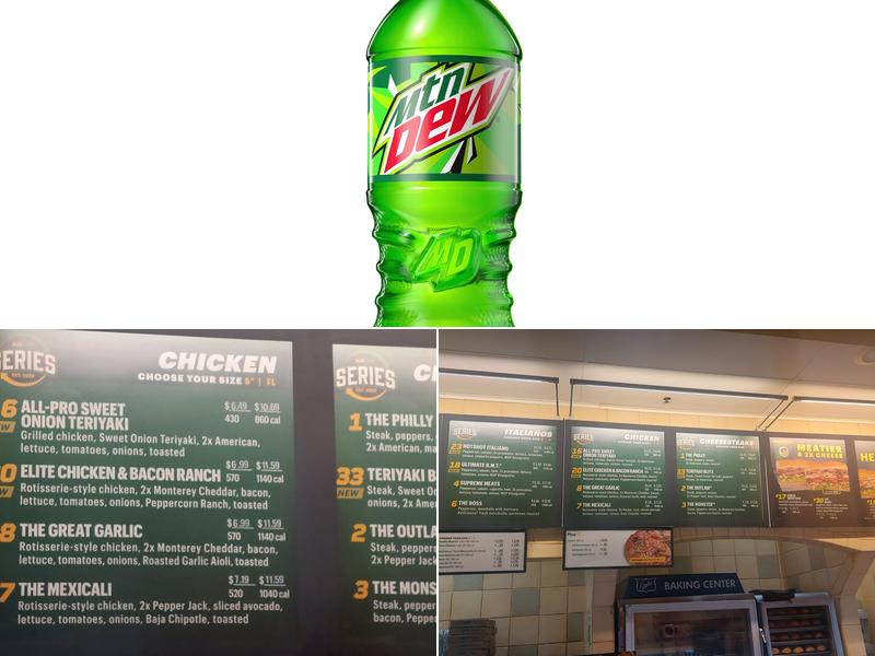 SUBWAY Menu