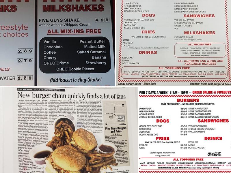 Five Guys Menu