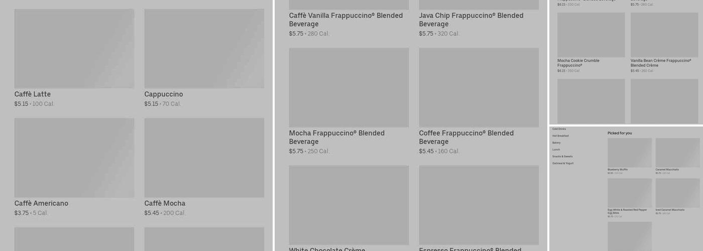 Starbucks Menu