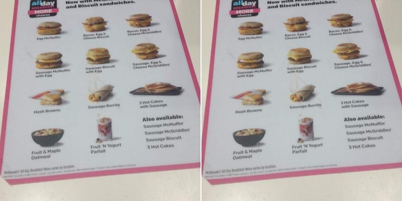 McDonald's Menu