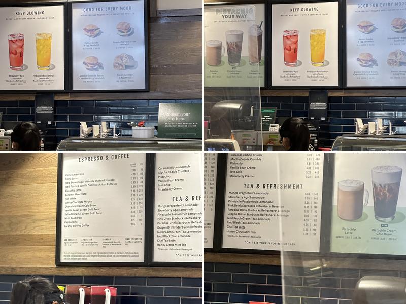 Starbucks Menu