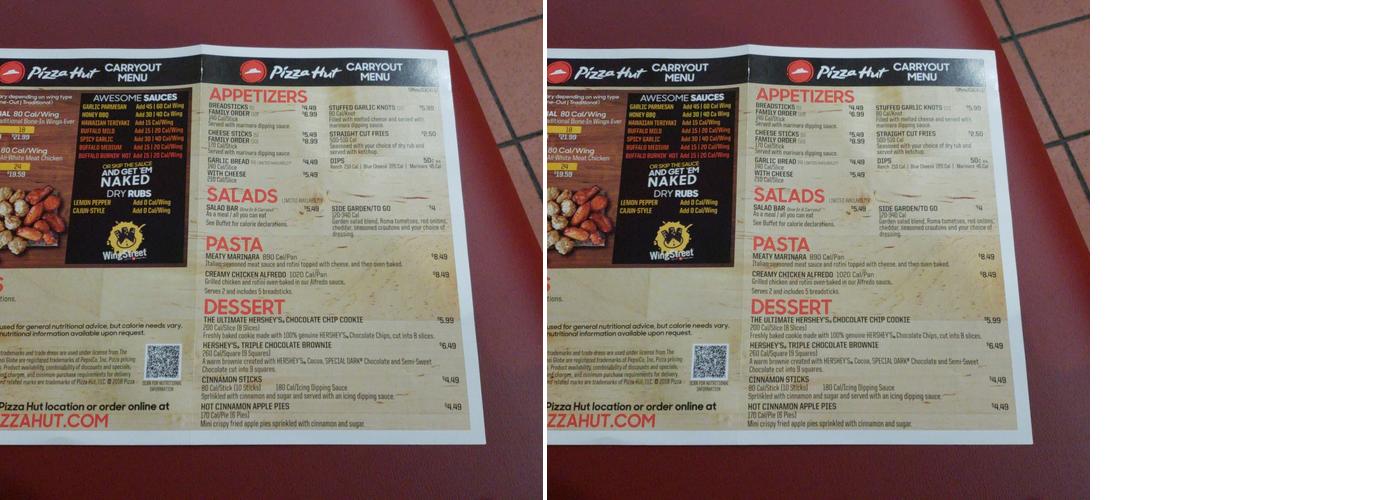 Pizza Hut Menu