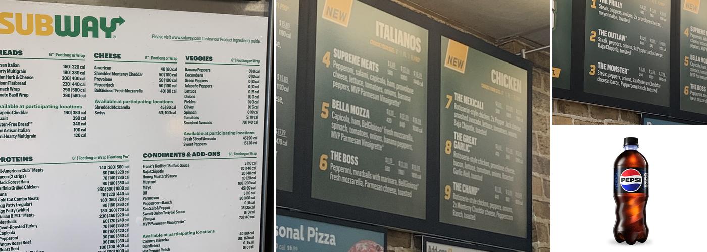 Subway Menu