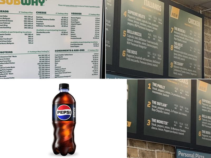 Subway Menu