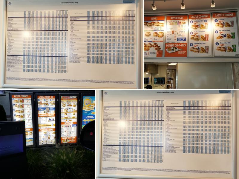 White Castle Menu