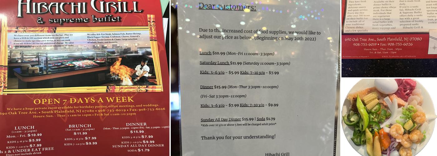 Hibachi Grill & Supreme Buffet Menu