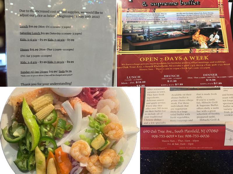 Hibachi Grill & Supreme Buffet Menu