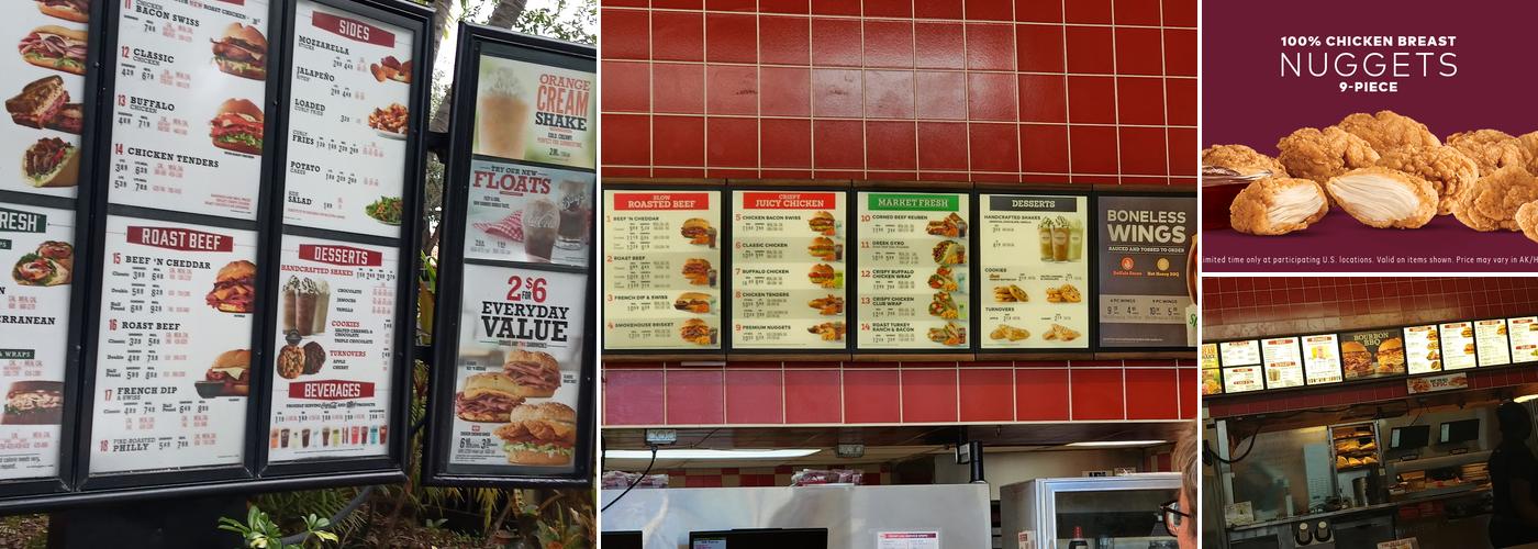 Arby's Menu