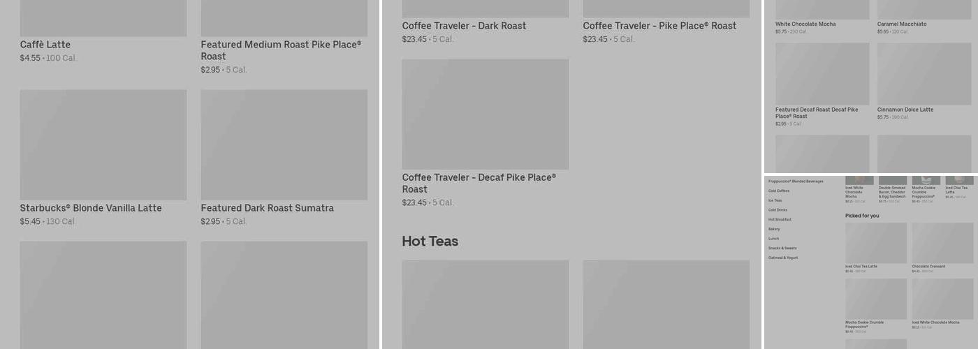 Starbucks Menu