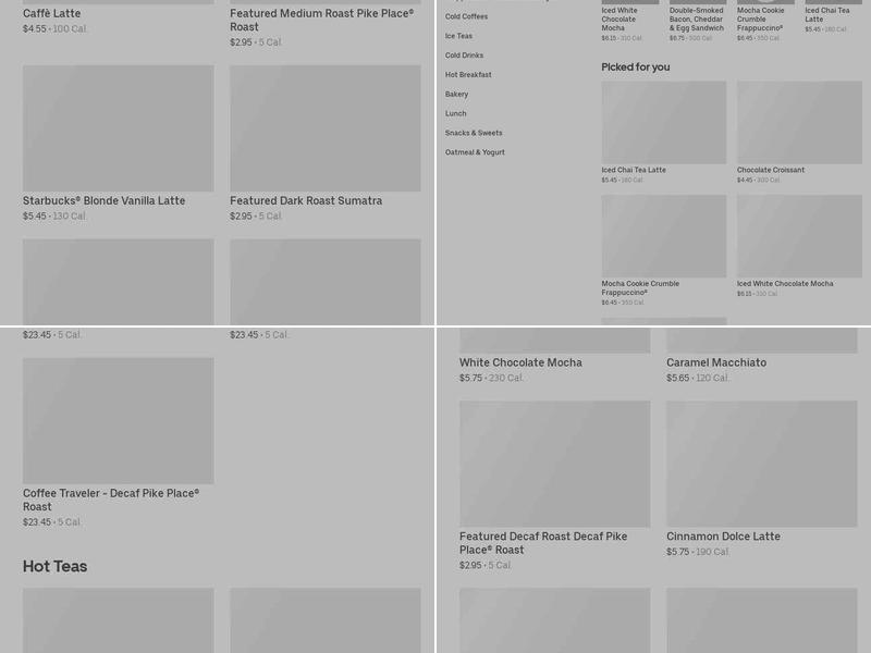 Starbucks Menu