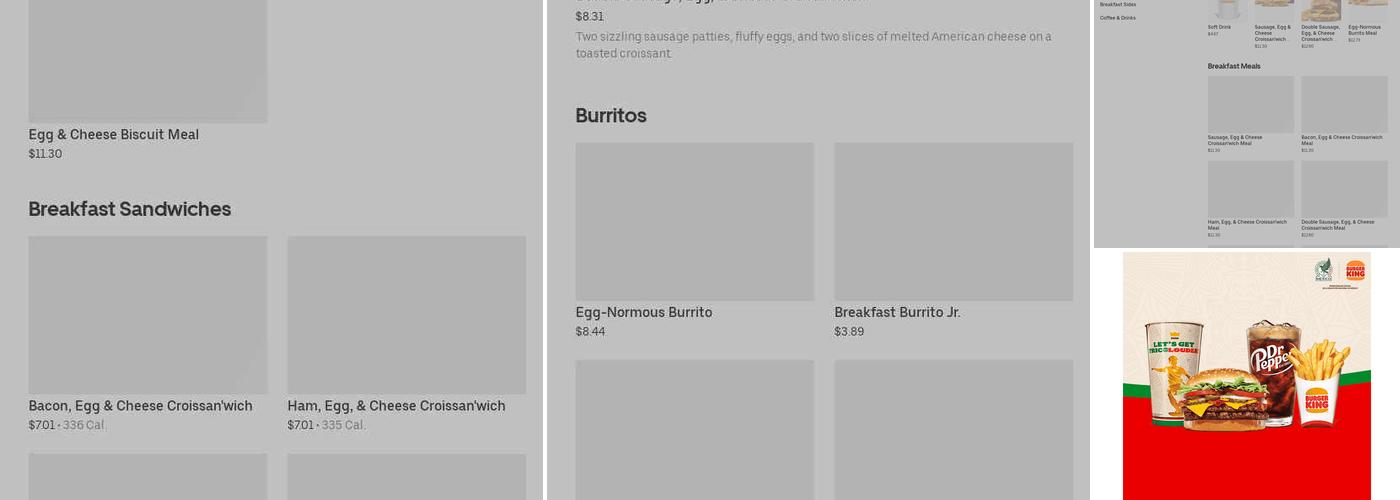 Burger King Menu