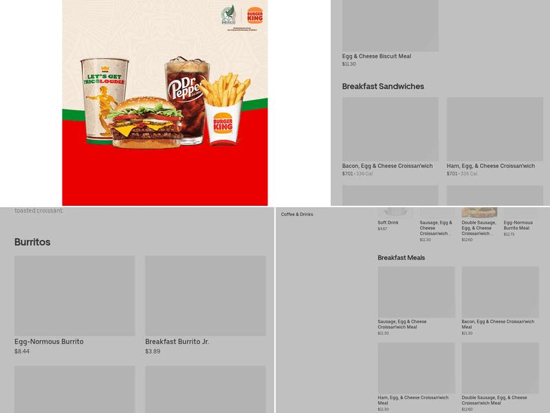Burger King Menu