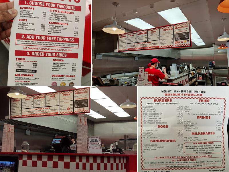 Five Guys Dundee Menu