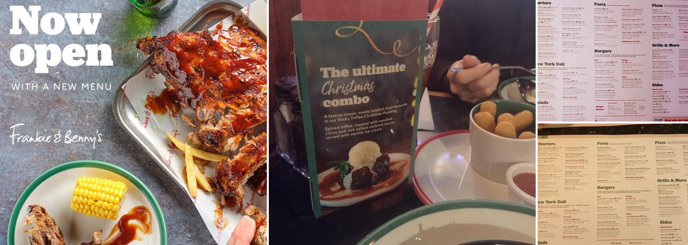 Frankie & Benny's Menu
