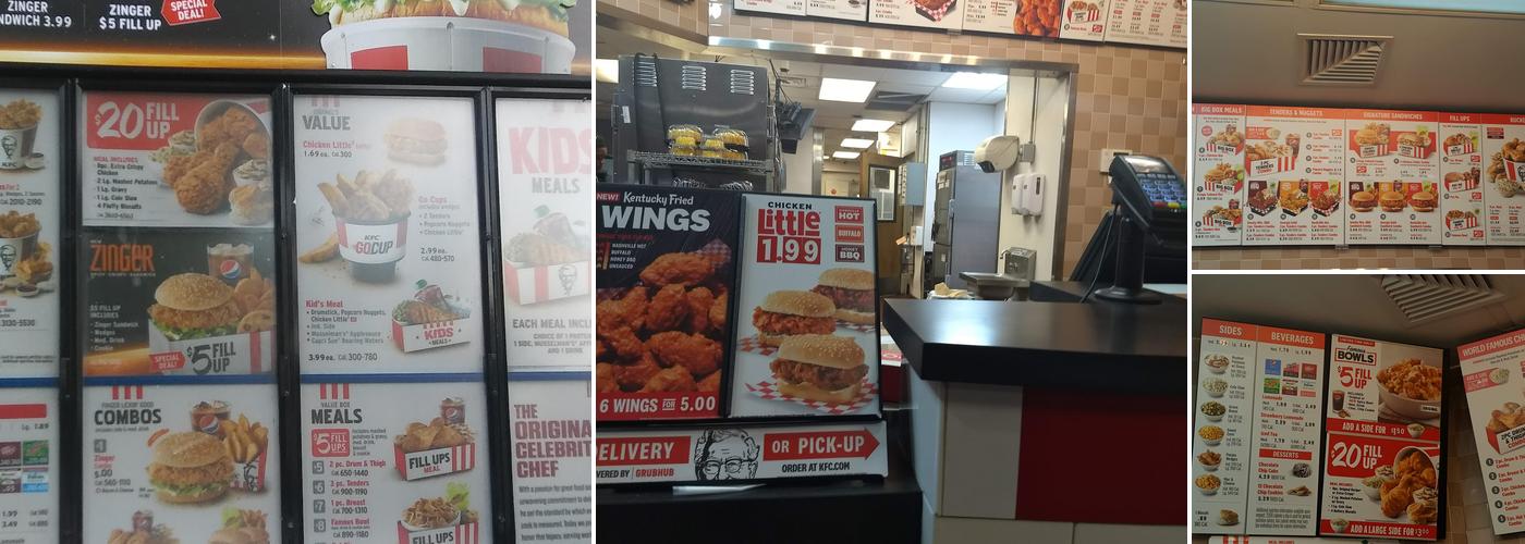 KFC Menu