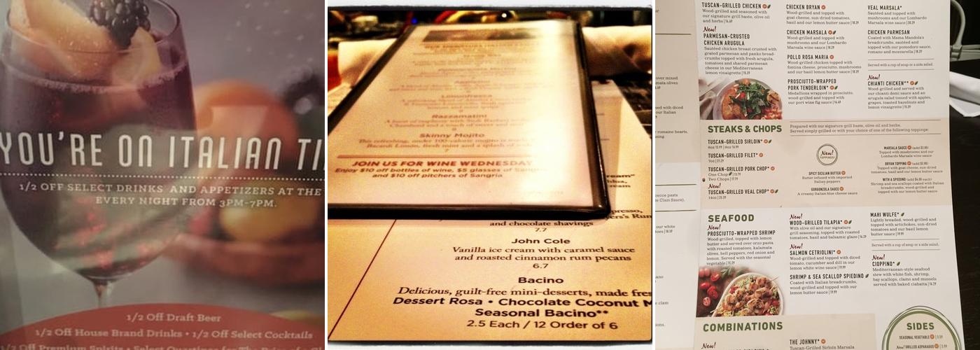 Carrabba's Italian Grill Menu