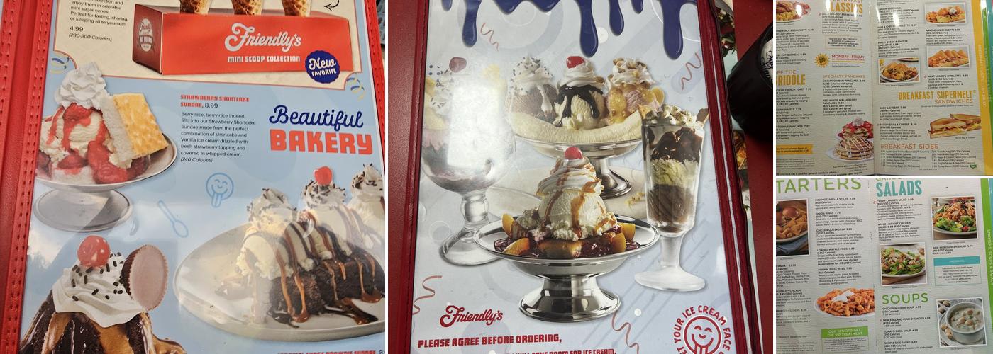 Friendly's Menu