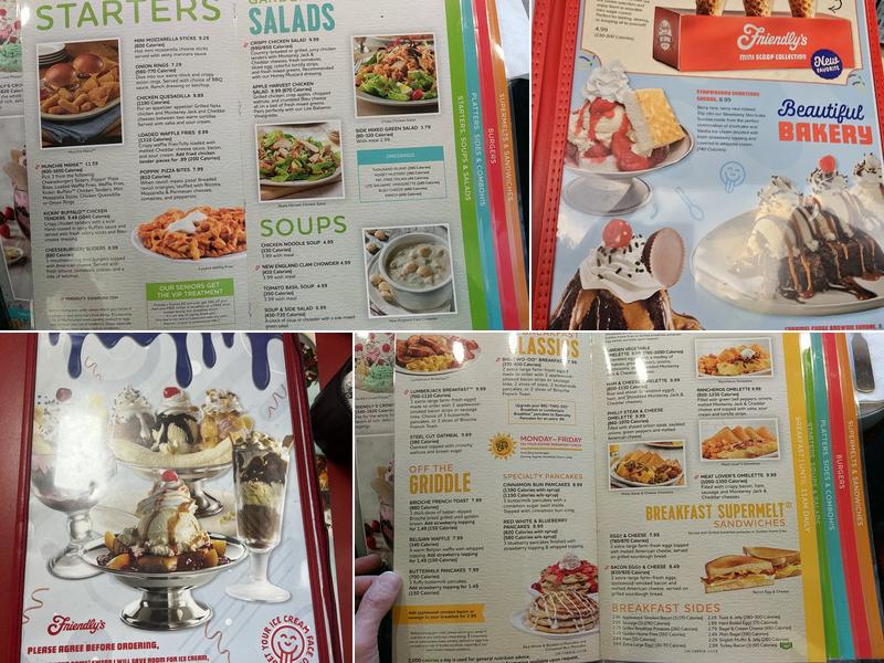 Friendly's Menu