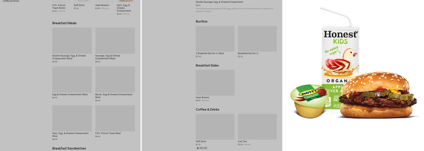 Burger King Menu
