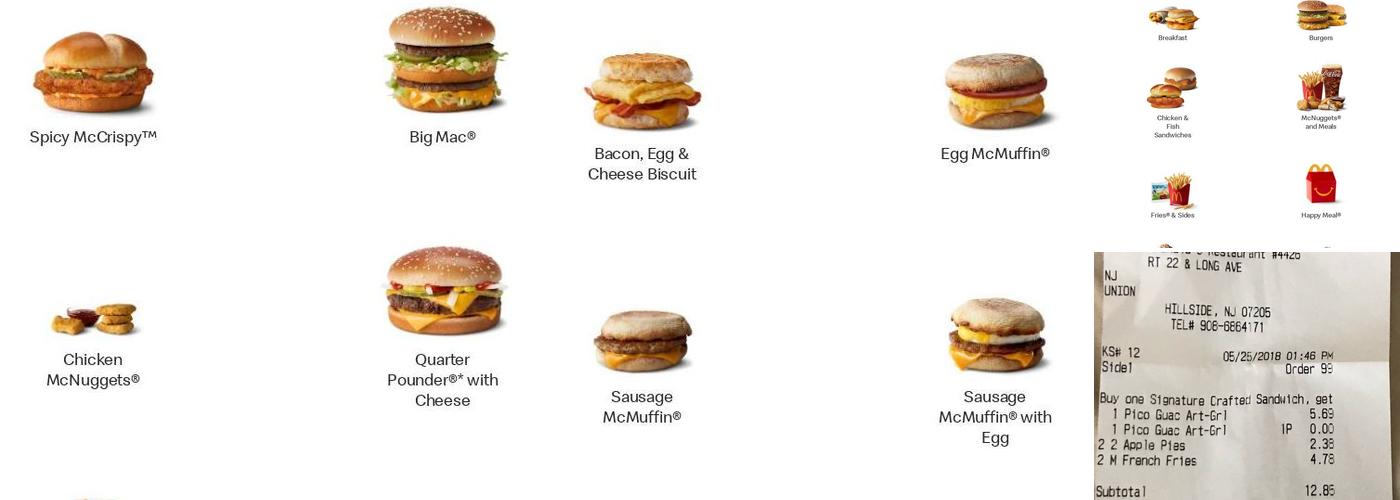 McDonald's Menu