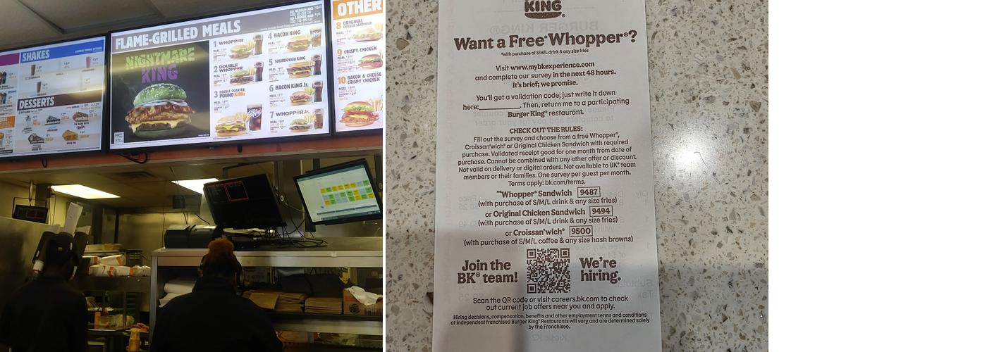 Burger King Menu