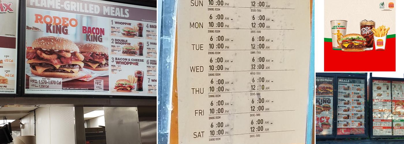 Burger King Menu