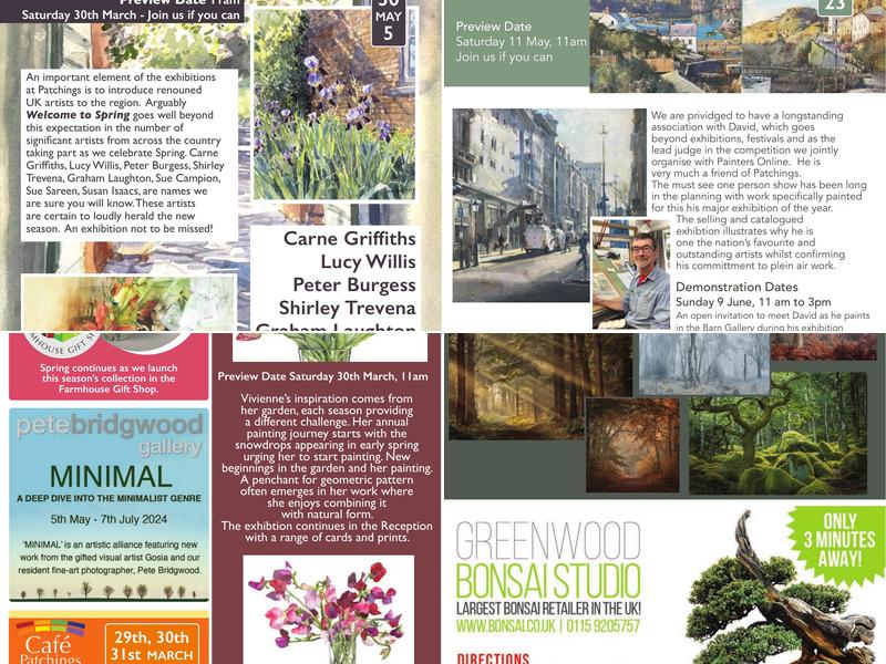 Patchings Art Centre Menu