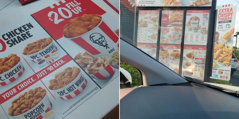 KFC Menu
