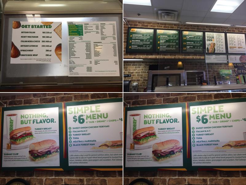 Subway Menu