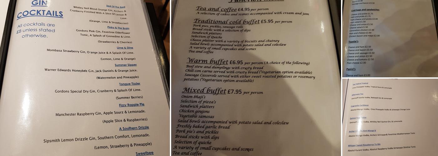 The Vaults Menu