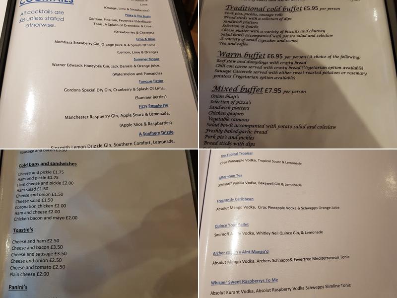 The Vaults Menu