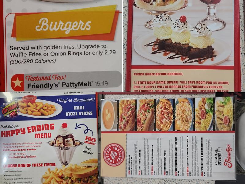 Friendly's Menu