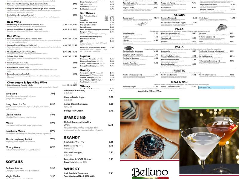 Belluno Italian Axminster Menu